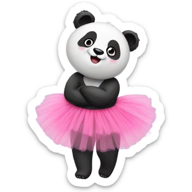 A panda with a tutu sticker