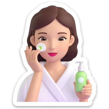 woman skincare routine sticker