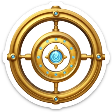 A time turner from harry potter with magic swirls around it  sticker