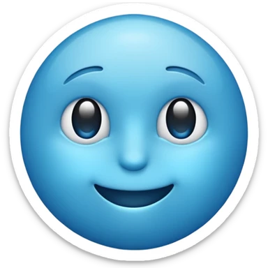 Blue emoji sigma sticker