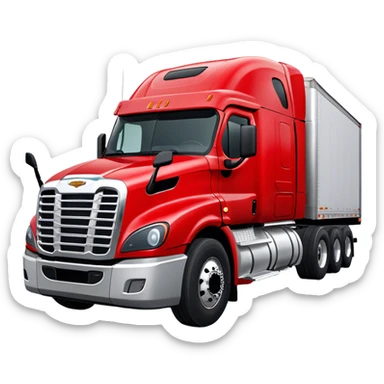 Cattle Truck - Freightliner Cascadia (Model Year: 2021) (Iconic colour: Red) sticker