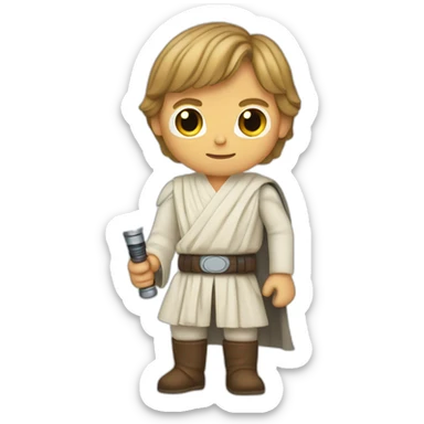 luke skywalker with light sabre sticker