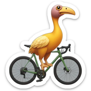 dodo bird on a gravel bike sticker