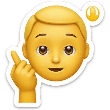 Animated emoji tapping the side of the head duh sticker
