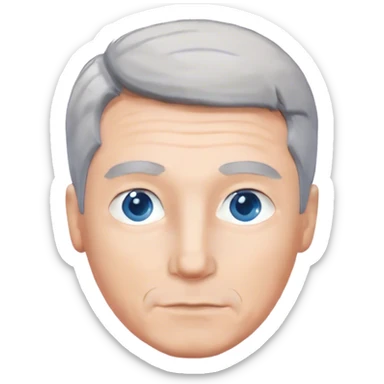 grey hair blue eye white guy sticker