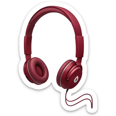 headphone burgundy sticker
