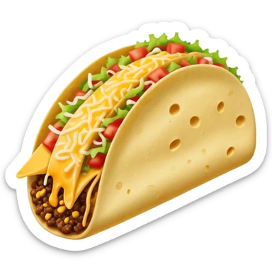 taco with extra cheese sticker