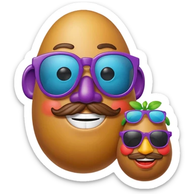 potato head with sunglasses sticker