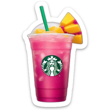 Starbucks Mango dragonfruit Refresher sticker
