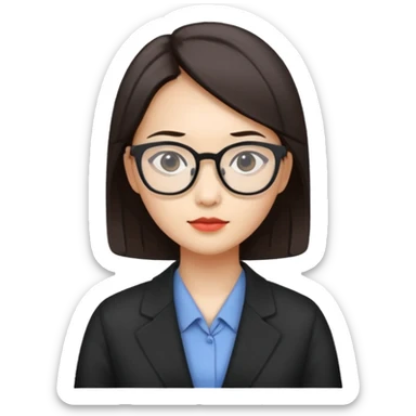 i need an image of a chinese woman analyst sticker