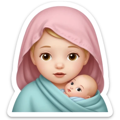 little newborn baby girl sticker