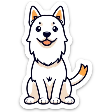 Dog with middle finger  sticker