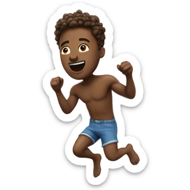 guy jumps into pool sticker