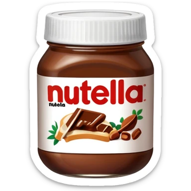 nutella jar sticker