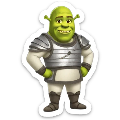 Shrek in a Fencing suit sticker
