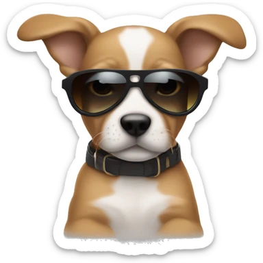Puppies wearing sunglasses ￼ sticker