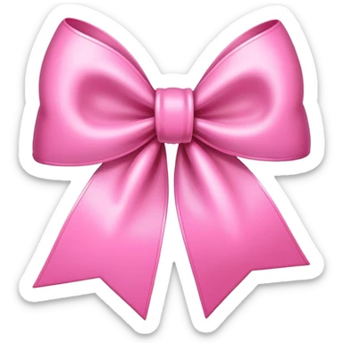 Pink bow sticker