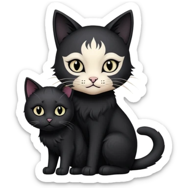 Goth cat get tattooed sticker