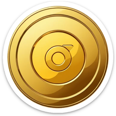 make a golden crypto coin sticker