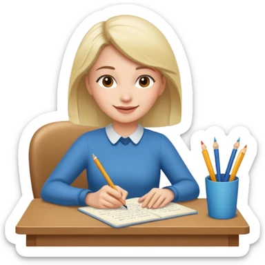 Happy birthday to a female writer sticker