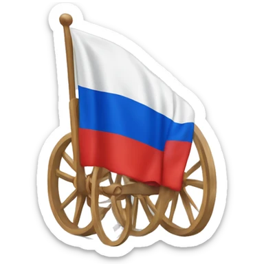 rusia bandera en silla de ruedas sticker