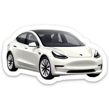 Tesla Model 3 - Tesla (Model Year: 2021) (Iconic colour: White) sticker