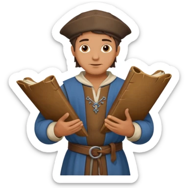 merchant in medieval time  sticker