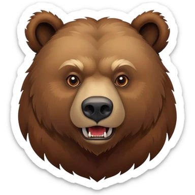 Russian grizzly bear sticker