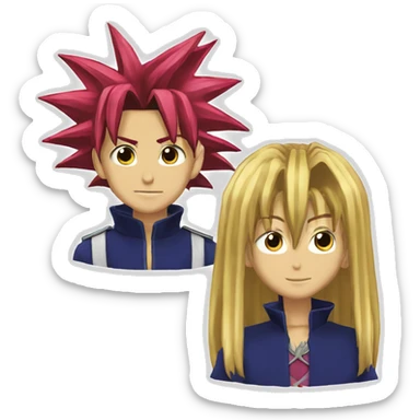 Yami yugi and joey together sticker