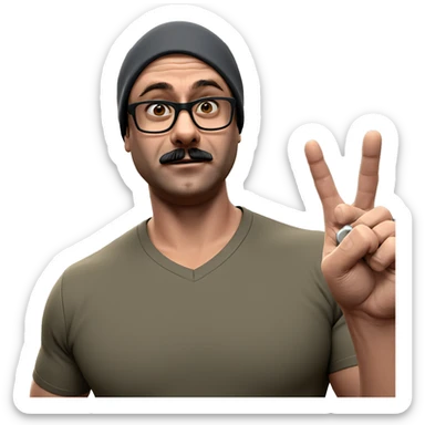 confident male with gun sticker