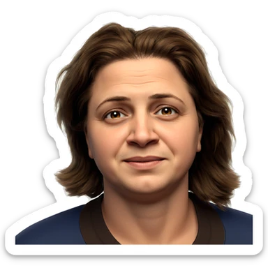 brown haired boy portrait sticker