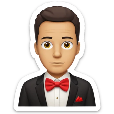 simpson guy, wearing egypt ancient custome, red bow tie sticker