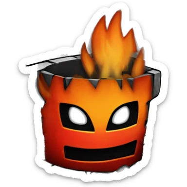 Fire in the Hole Geometry dash sticker