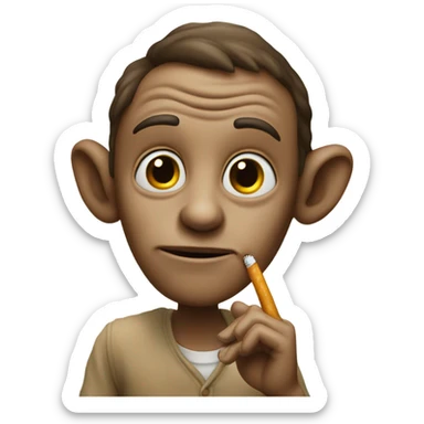 ET smoking a cigarette sticker