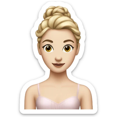 a ballerina white girl sticker
