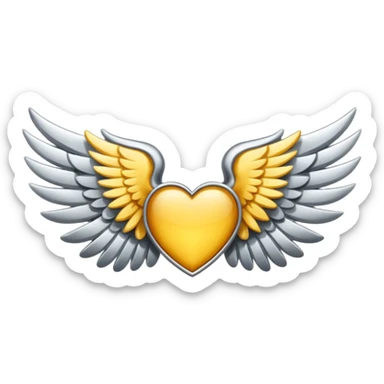 "K" between two wings sticker