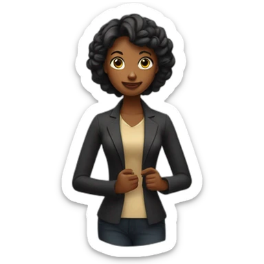 Maman noir avec des loks  sticker