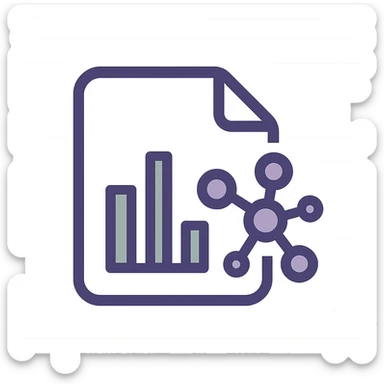 modern minimalist app icon for a CSV and data visualization tool, abstract geometric design with hints of AI and data, purple and green palette, no text sticker