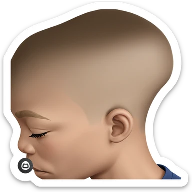 peaceful male portrait with closed eyes sticker