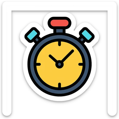 stopwatch with buttons sticker