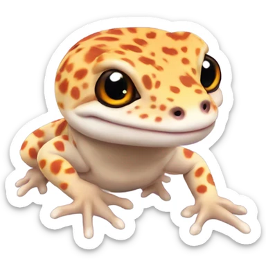 leopard gecko orange  sticker