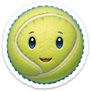 full blue tennis ball sticker