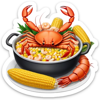 seafood boil with cajun sauce  sticker