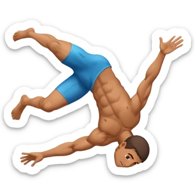 Man doing a backflip  sticker