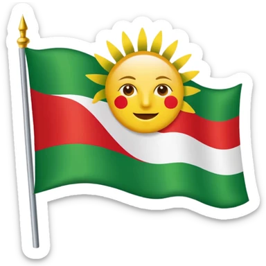 Kurdish flag sticker