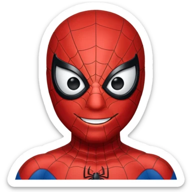 Crea emoji de Spider Man riendose sticker