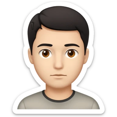 racially ambiguous male face sticker