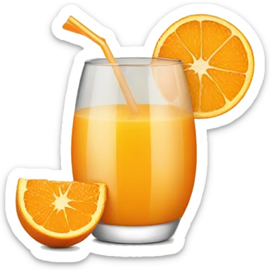 Orange juice sticker