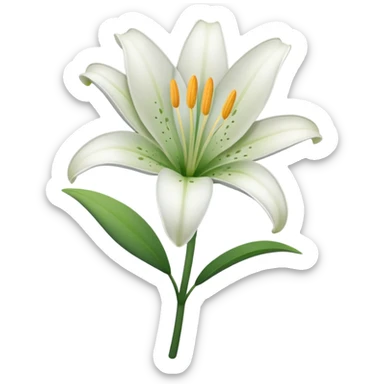 Lily flower sticker