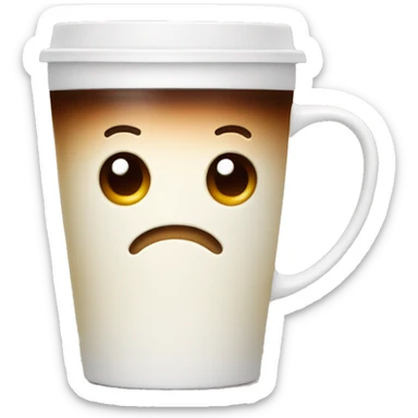 Hot Coffee in cute mug  sticker